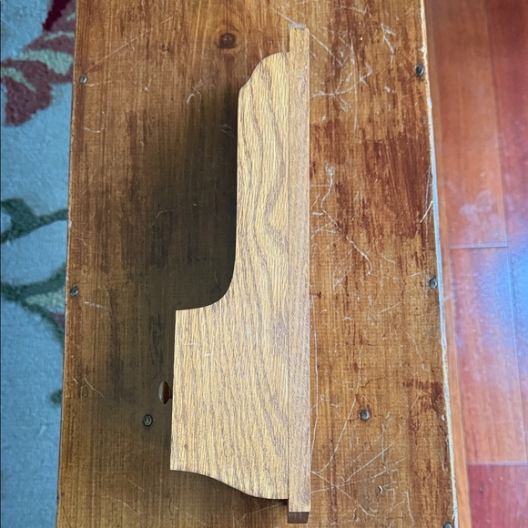 Wooden Wall-Mounted Shelf with Drawer - Picture 7 of 9